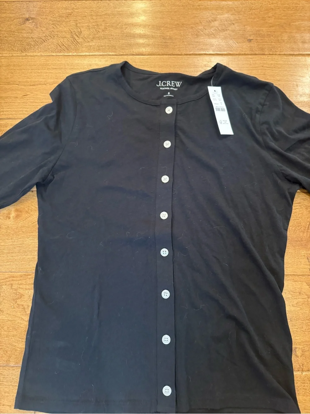J. Crew Men’s Black Button-Front Casual Shirt
